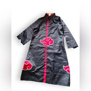 Naruto Unisex Akatsuki Costume Robe Cloak Cape Size Kids Cosplay Halloween L